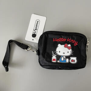 Lesportsac Hello Kitty 3zipper Wristlet Wallet NWT